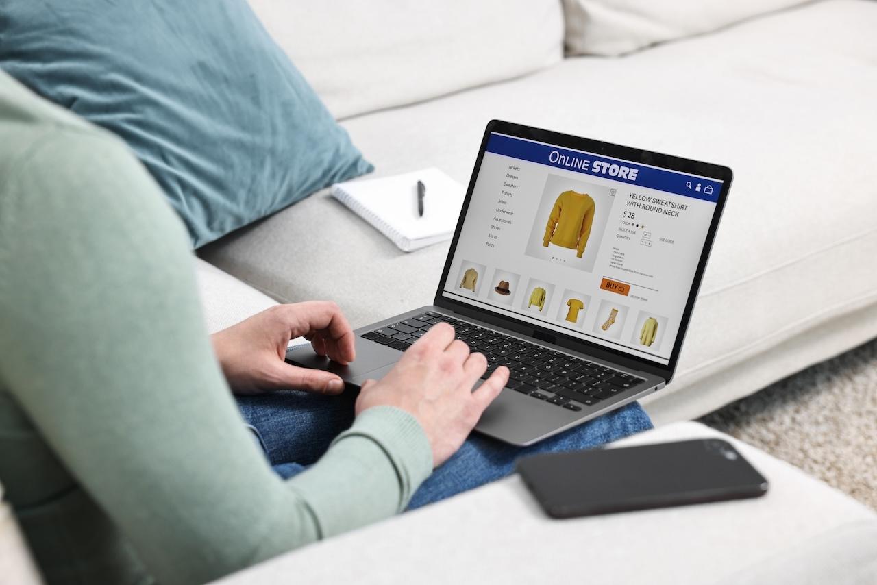 Online store dashboard showing products and orders